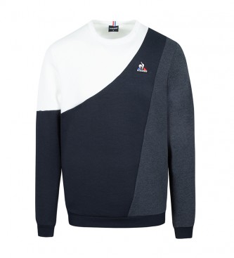 Le Coq Sportif para hombre. Sudadera Saison 1 Crew NÂ°1 marino, blanco