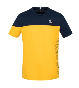 Le Coq Sportif para hombre. Camiseta Saison 2 NÂ°1 amarillo, marino