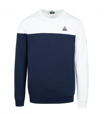 Le Coq Sportif para hombre. Sudadera Saison 2 Crew NÂ°1 marino, blanco
