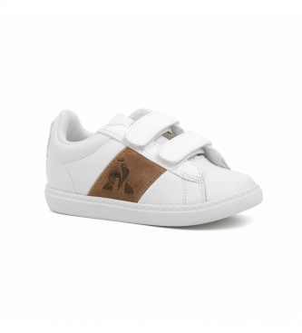 Le Coq Sportif para niños. Zapatillas de piel Court Classic INF blanco