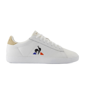 Zapatillas Courtset blanco (37), Piel, Plano, Cordones, Casual, Le Coq Sportif outlet 2024.
