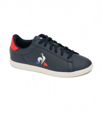 Le Coq Sportif para niños. Zapatillas de piel Courtset Gs Dress marino
