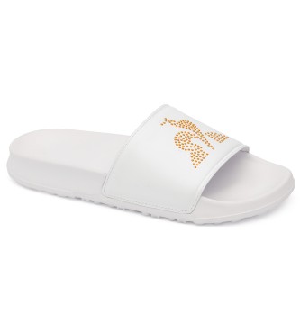 Le Coq Sportif para mujer. Chanclas Slide Diamond blanco Le Coq Sporti