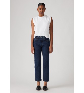 Levi's para mujer. 36200-0179 Jeans 501 Crop Salsa Stonewash marino (26/26), Azul, Casual, Algodón, Denim, Sostenible