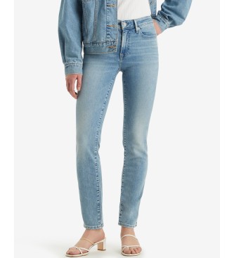 Levi's para mujer. A6199-0013 Jeans 712 ajustados con bolsillo ribeteado azul (30/32), Casual, Algodón, Denim
