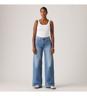 Levi's para mujer. 0039B-0021 Jeans 728 de Pierna Ancha y Tiro Alto azul (32/32), Casual, Algodón, Denim