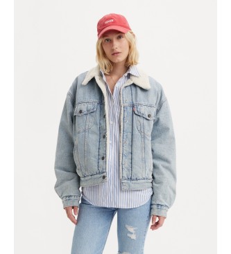 Levi's para mujer. A4435-0010 Cazadora 90S Sherpa azul (S), Casual, Algodón, Denim
