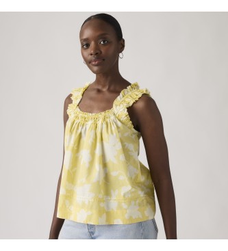 Levi's para mujer. 005EJ-0005 Blusa Meg amarillo (M), Casual, Algodón, Sin mangas / Tirantes