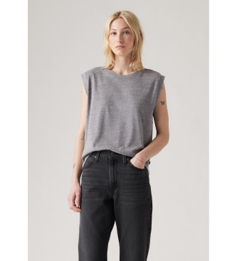 Levi's para mujer. A8794-0000 Camsieta Boxy gris (S), Casual, Sin mangas / Tirantes