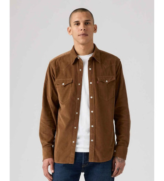 Levi'svoor mannen. 85744-0110 Barstow Western Standaard Overhemd bruin (L), Casual, Katoen, Lange mouwen