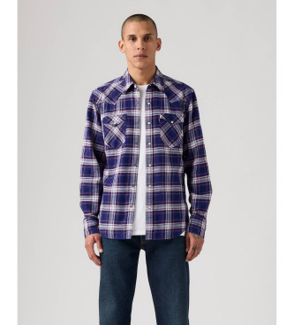 Levi's para hombre. 85744-0107 Camisa de Pana Western de Fit Estándar Barstow azul (M), Casual, Algodón, Manga larga