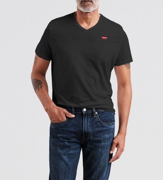 Levi's para hombre. Camiseta Cuelllo pico negro Levi's