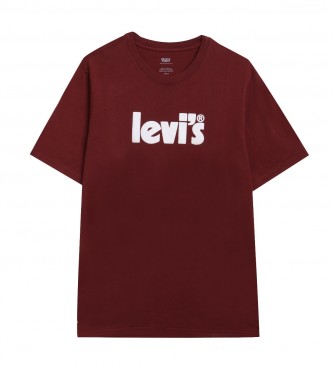 Levi's para hombre. Camiseta Relaxed Fit Tee Core Poster granate