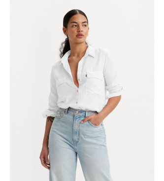 Levi'svoor vrouwen. A7467-0006 Doreen Hulkshirt Wit (M), Casual, Viscose, Lange mouwen