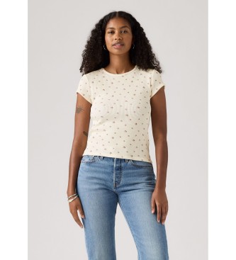 Levi's para mujer. 003PW-0004 Camiseta Dry Goods blanco (L), Casual, Algodón, Manga corta