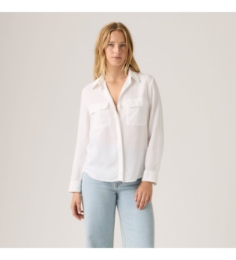 Levi's para mujer. 005NJ-0002 Camisa Elaine blanco (XS), Casual, Viscosa, Manga larga