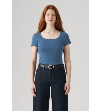 Levi's para mujer. 003PU-0004 Camiseta Essential azul (L), Casual, Algodón, Manga corta
