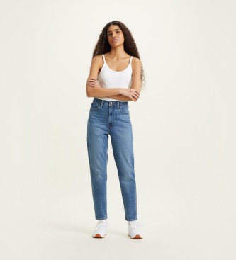 Levi's para mujer. 26986-0026 Jean Tiro Alto Mom azul (28/27), Casual, Algodón, Denim, Sostenible