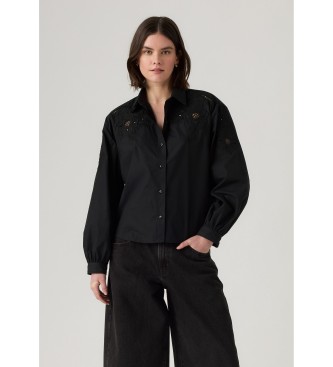 Levi's para mujer. 003P0-0002 Camisa Janie negro (S), Casual, Algodón, Manga larga