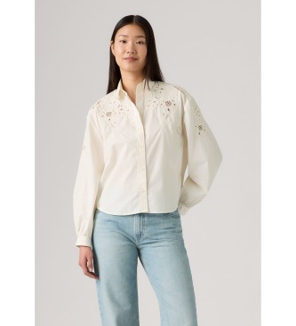 Levi's para mujer. 003P0-0003 Camisa Janie blanco (L), Casual, Algodón, Manga larga