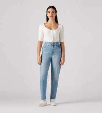 Levi's för kvinnor. 26986-0031 Jeans Mom hög modell ljusblå (32/29), Casual, Bomull, Denim, Hållbar