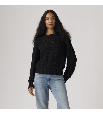 Levi's para mujer. 0059S-0009 Jersey Hope de Croché negro (XS), Casual, Algodón