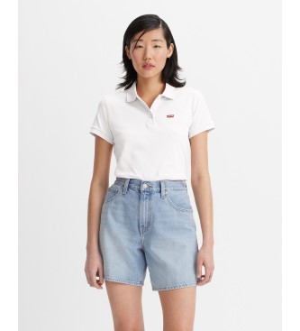 Levi's para mujer. 52599-0000 Polo Slim blanco (L), Casual, Algodón, Manga corta