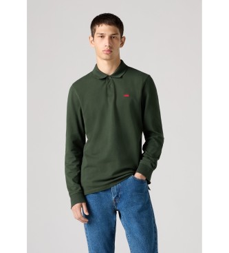 Levi's para hombre. A5797-0014 Polo Slim Housemark verde (XL), Casual, Algodón, Manga larga