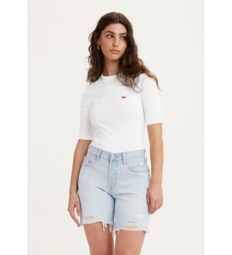 Levi's para mujer. A3388-0003 Camiseta Luca Slim blanco (XS), Casual, Algodón, Manga 3/4