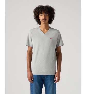 Levi's para hombre. 85641-0023 Camiseta Cuello Pico Original Housemark gris (S), Casual, Algodón, Manga corta