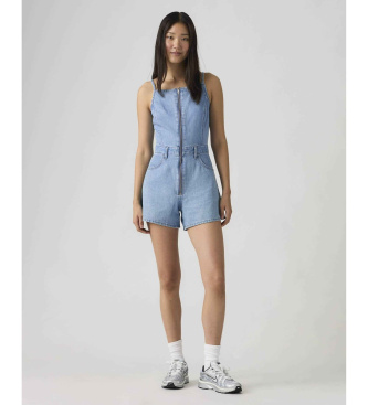 Levi's för kvinnor. 005NW-0001 Dungarees Sqaure Neck Romper I Will blå (XS), Casual, Bomull, Denim, Ärmlös / Hängselbyxor