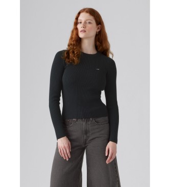 Levi's para mujer. A0719-0035 Jersey Rib negro (S), Casual, Algodón, Manga larga