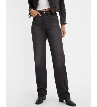 Levi's para mujer. 79078-0011 Jeans Ribcage Full-Length negro (29/34), Casual, Algodón, Denim