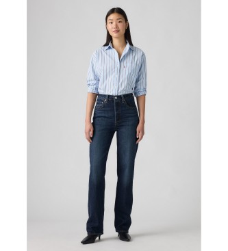 Levi's para mujer. 79078-0044 Jeans Ribcage Full Length marino (25/30), Casual, Algodón, Denim