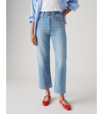 Levi's para mujer. 72693-0229 Jeans Ribcage Straight azul (28/31), Casual, Algodón, Denim