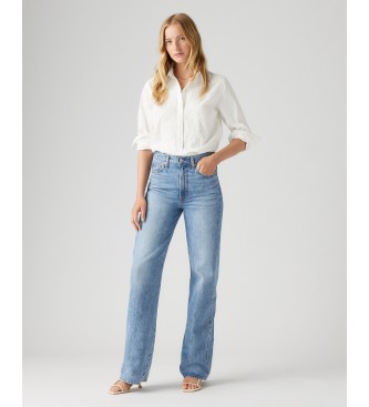 Imagen Levi's para mujer. A6081-0020 Jeans Ribcage Wide Leg azul (28/32), Casual, Algodón, Denim