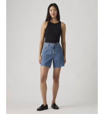 Levi's para mujer. A9311-0035 Shorts Anchos de Tiro Alto Baggy azul (32), Casual, Algodón, Denim
