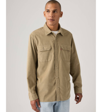 Levi's para hombre. 19573-0290 Sobrecamisa Jackson Worker (L), Beige, Casual, Algodón, Manga larga
