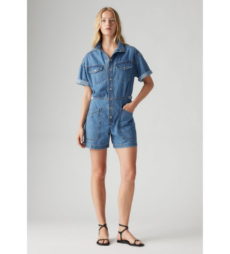 Levi's para mujer. 001WI-0002 Mono Surplus azul (M), Casual, Algodón, Denim, Manga corta