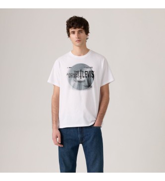 Levi's para hombre. 16143-2527 Camiseta Estampada Con Fit Holgado blanco (M), Casual, Algodón, Manga corta