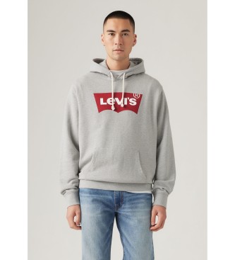 Levi's para hombre. 38424-0000 Sudadera Standard Graphic Hoodie gris (L), Casual, Algodón, Manga larga