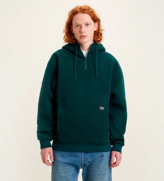 Levi's para hombre. A3315-0002 Sudadera con capucha funcional Sherpa verde (XL), Casual, Poliéster