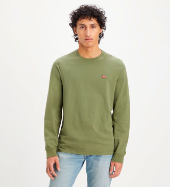 Levi's para hombre. 72848-0022 Sudadera Original Housemark verde (L), Casual, Algodón, Manga larga