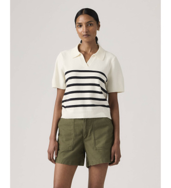 Levi's para mujer. 005A4-0000 Polo Super Soft blanco (M), Casual, Algodón, Manga corta