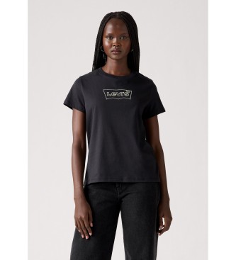 Levi's para mujer. 17369-3272 Camiseta Perfect negro (XL), Casual, Algodón, Manga corta