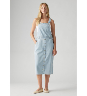 Levi's para mujer. A7575-0005 Vestido peto Tico azul (M), Casual, Algodón, Denim, Sin mangas / Tirantes