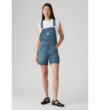 Levi's para mujer. 001UY-0011 Peto corto Utility azul (L), Casual, Algodón, Denim