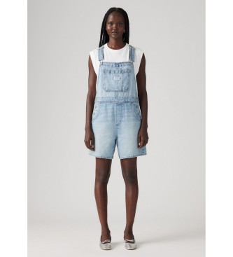 Levi's para mujer. 001UY-0000 Peto corto Utility azul (M), Casual, Algodón, Denim, Sin mangas / Tirantes