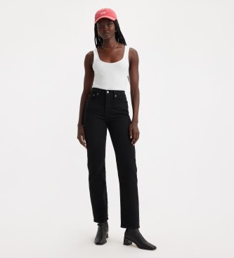Levi's para mujer. 34964-0023 Jeans Wedgie Straight negro (24/26), Casual, Algodón, Denim