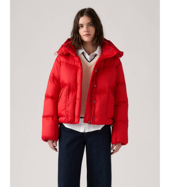 Levi's para mujer. 003MD-0004 Chaqueta Western Bubble Shortie rojo (S), Casual, Poliéster